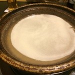 夕凪橋 多古安 - てっちりの出汁は白子を溶いたもの。