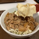 すき家 - ご飯の替わりにお豆腐とキャベツ‼️