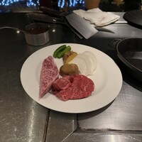 鉄板フレンチ キャトル・セゾン MORI - お肉の部位や品種の説明はなかったです。