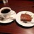 ラドリオ - 料理写真:『ケーキセット（900円税込）』
・本日のケーキ（ショコラのパウンドケーキ）
・ブレンドコーヒー