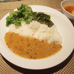 シーフードスープカレーとインゲンカレー