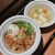 松屋 - 料理写真:元祖旨辛焼き牛めし  参鶏湯風スープセット