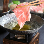 Small pot of ume pork and tomato water shabu shabu ~ Finish with a risotto-style dish ~