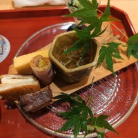 銀座 きた川 - 蛸、庄内麩チーズ、鴨ロース、玉子真丈、蓴菜