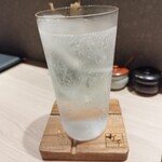 焼鳥 町子 - 青鹿毛（柳田酒造）ソーダ割り500円