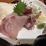 海鮮茶屋 一鮮 - 【2024.5.14(火)】日替りランチ990円の刺身二種