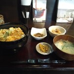 和食堂 穰（ゆたか） - 鶏天丼と選べる小鉢二種