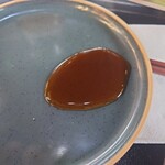 OSAKA - 醤油瓶の醤油は甘めのとろっとしたもの　オリジナルだそうです