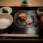 茜坂大沼 - お食事セット。