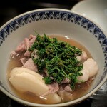 246757889 - ナナナント、煮物は広島の猪の出汁しゃぶ・白子筍・花山椒。季節に追いつけ、帰ってきた甲斐がありました♡
