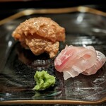 茜坂大沼 - 馬面剥ぎの肝和えと明石二見の真鯛