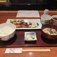 銀座 圓 - 炭火焼き豚ロースのステーキ 自家製生姜醤油たれ