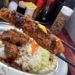 Restoran popai - 3品サービスセット13番「ハンバーグ・エビフライ・ヒレカツ」