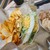 タコベル - 料理写真:左からコーンチップス、コーントルティーヤのタコス、小麦粉トルティーヤの柔らかいタコス、シナモンツイスト。チップスのほうが多いですな。