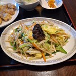 Yousukou - 野菜炒めと豚天セットご飯大盛り