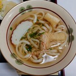 日乃出本店 - 令和6年5月 ランチタイム(12:00頃〜14:00)
ミニ丼セット 税込580円
ミニ玉子丼、ミニうどん、漬物