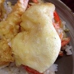 めし処 魚代Ⅱ - 201403　魚代　★ランチサービス（天丼）（500円）★ミックス天の裏側(゜o゜)！