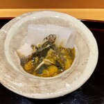 小笹寿し - 鮑肝醤油和え(烏賊、雲丹)