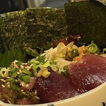 焼きもの家 慶 - 自作海鮮なめろう納豆卵かけ海苔ご飯^_^。美味しく無いわけがない。欲を言えば、とろろとオクラも欲しい。たらこといくらも少々。