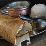 南インド料理店 ボーディセナ - ランチのドーサセット（バスマティライスオプション）