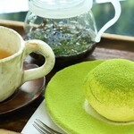 WITH TEA - あさみやお茶畑高級抹茶のティラミス、上ほうじ茶のセット