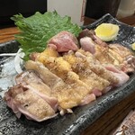 丸万焼鳥 - 鳥タタキ 850円