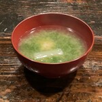 酒盃 - 汁(青海苔/ツミレ/大根)