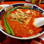 支那麺 はしご - 搾菜だんだん麺（大辛、麺硬め、柚子増し）
