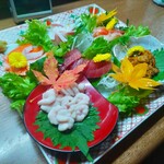 味の蔵どんつく - 刺し身盛り合わせ