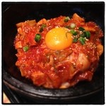 チェゴヤ - 本場の韓国料理屋さんで石焼ダッカルビ800円。
キムチもいっぱい食べれるし、うまい〜！