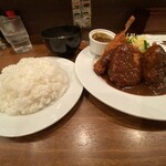 Guriru ranpu tei - 本日の日替りランチ到着、ごはん大盛り