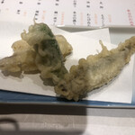 金市朗 - 稚鮎、二種野菜の天ぷら