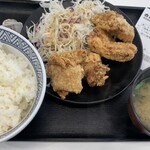 Yoshinoya - 唐揚げ定食（大盛）688円→10%OFFで619円！