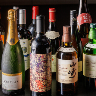 様々な味を楽しめる肉に合うワイン◆ウイスキーやサワーも充実