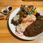 カレーショップ クッテコ - 3種盛り＋味変オイル