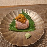 和酒 和食 御結び - 雲丹和牛巻き