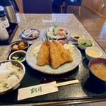 松月 - アジフライ上定食