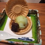 和酒 和食 御結び - 抹茶アイスもなか