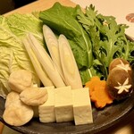 先斗町しゃぶしゃぶすき焼き きらく - 新鮮な野菜！