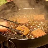先斗町しゃぶしゃぶすき焼き きらく - 泡立つ割下！