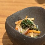 Rooots Nakanoshima - カッペリーニ　発酵トマトジュレ　赤貝　キャビア　