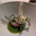 明神館 - 新玉ねぎ・ボタンエビ