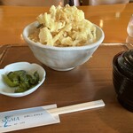 Gion Shiguma - 新たまねぎかき揚げとエビ天丼