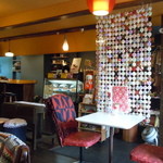 サビオカフェ - 今回座った席からの眺め(・∀・)実はにゃんこが(≧▽≦)