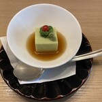 日本料理 花むさし 旬香 - 先付の新緑豆腐
