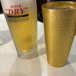 鶴橋ホルモン本舗 - 生ビール（中）とレモンサワーで乾杯！