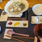 Hotate Ichiban - 帆立の貝焼き定食　スープはほぼ子どもに飲まれた〜