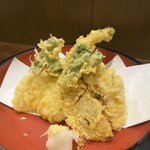 囲炉茶屋 離れ家 翠々 - 伊豆のお魚天ぷら盛り　1,650円