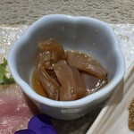 博多 鮨 貴山 - タコ　これで日本酒にいった。