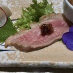 博多 鮨 貴山 - 鴨　　何か乗ってる〜